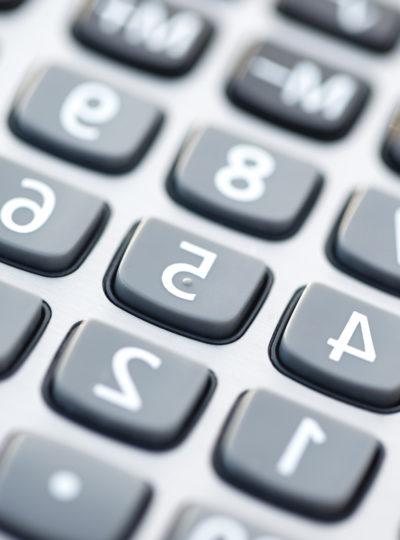Close-up view of a Calculator