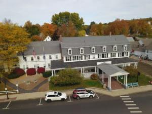 Aerial view of the Administration Building in Henniker